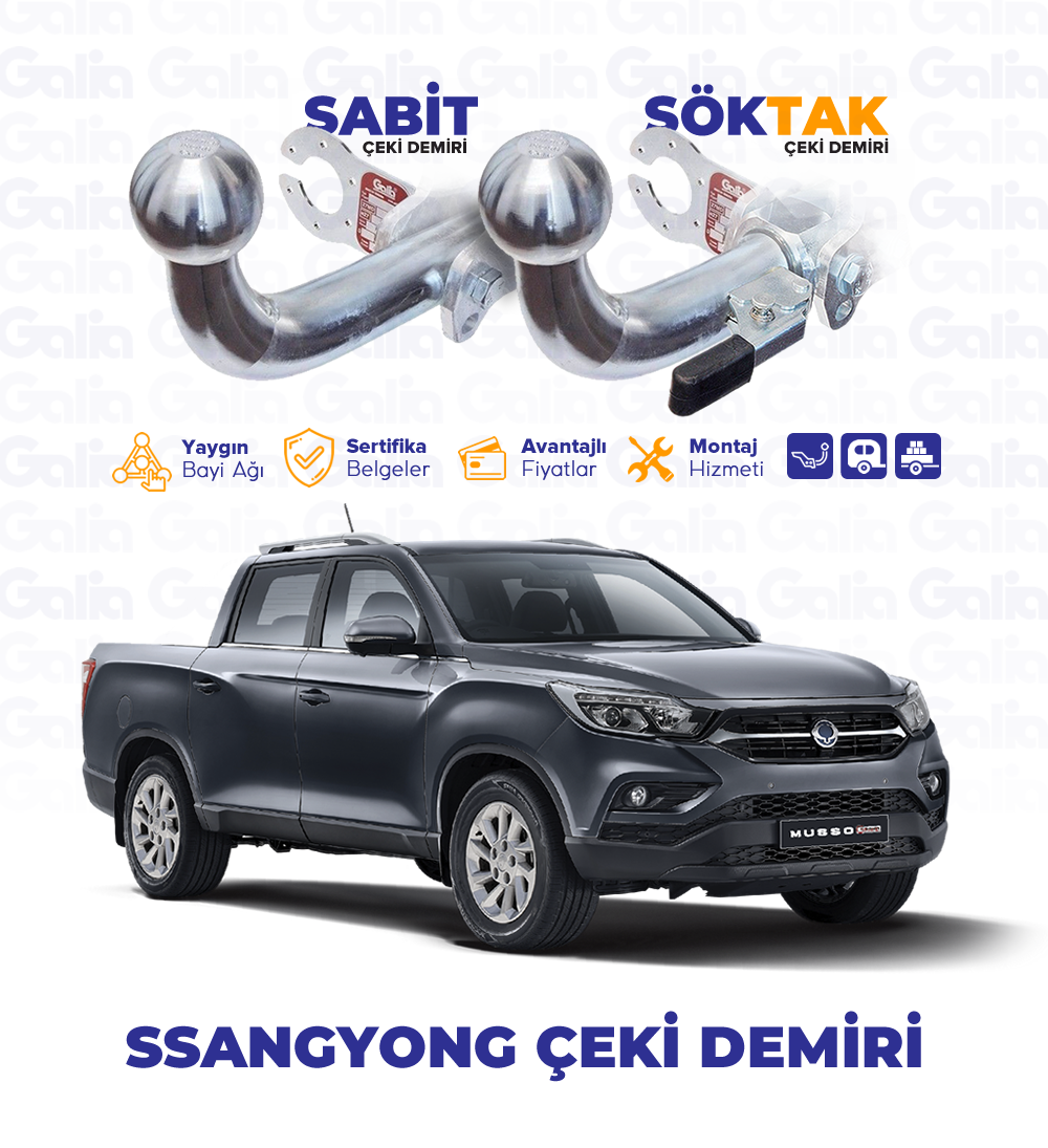 Ssangyong Çeki Demiri Modelleri, Montajı - Galia Türkiye
